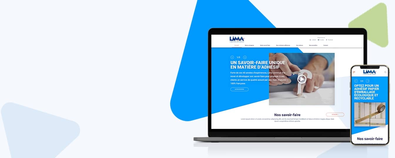 Création de site internet pour Lima Adhésifs